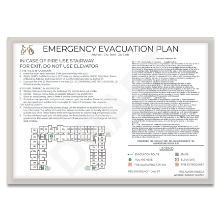 In-Room Emergency Evacuation Plan