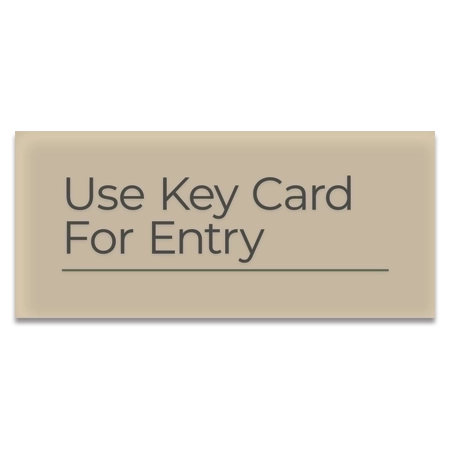 Key Card Informational Sign