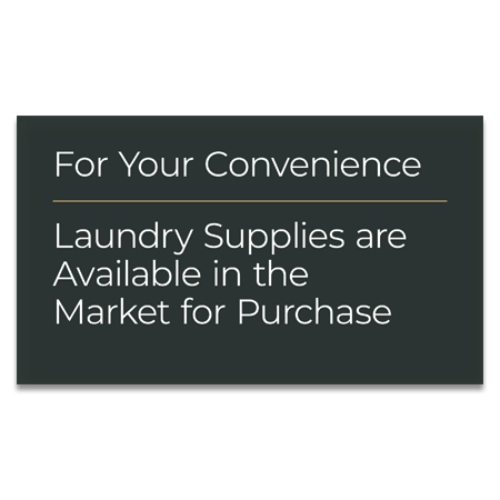 Laundry Supplies Available Sign