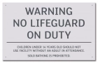 Nevada No Lifeguard Sign