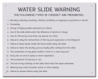 Nevada Water Slide Rules Sign