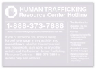 New York Code - Human Trafficking Notice - Acrylic Material