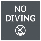 No Diving Sign w/Symbol