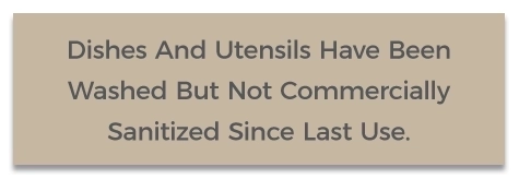 Not Commercially Sanitized Sign - Alabama Compliant