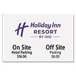 On Site/Off Site Parking Sign