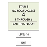 Photoluminescent Stairwell ID (Exit Level) - Houston 4 Floors or More