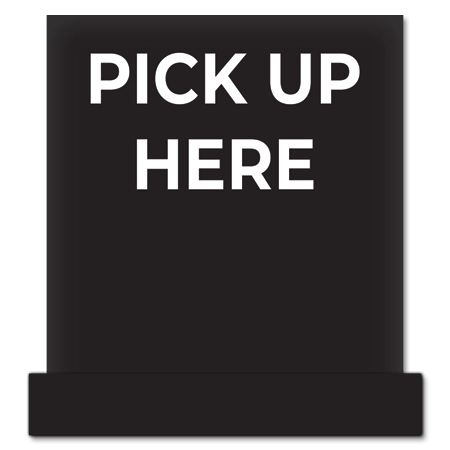 Pick Up Here Easel: Black