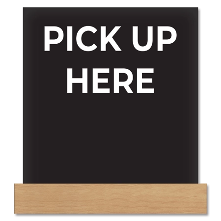 Pick Up Here Easel: Natural Wood