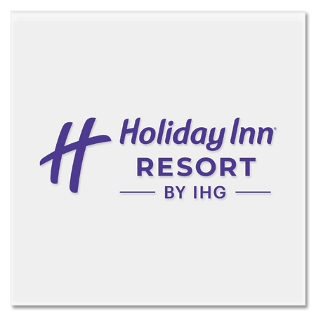 Podium Sign w/Holiday Resort Logo