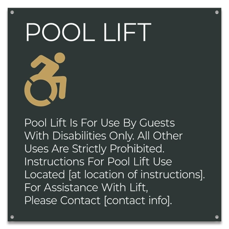 Pool Lift Rules w/Dynamic ISA Symbol - Large