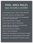 Pool Rules Sign