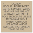Province Pool Rules Sign - Ontario Compliant: Canada