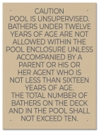 Province Pool Rules Sign - Ontario Compliant: Canada