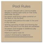 Province Pool Rules Sign - Ontario Compliant: Canada