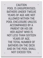 Province Pool Rules Sign - Ontario Compliant: Canada