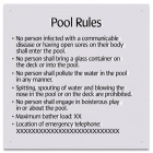 Province Pool Rules Sign - Ontario Compliant: Canada