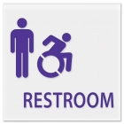 Restroom Sign w/Male & Dynamic ISA Symbols