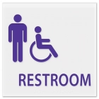 Restroom Sign w/Male & ISA Symbols