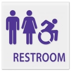 Restroom Sign w/Unisex & Dynamic ISA Symbols