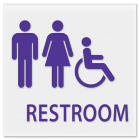 Restroom Sign w/Unisex & ISA Symbols