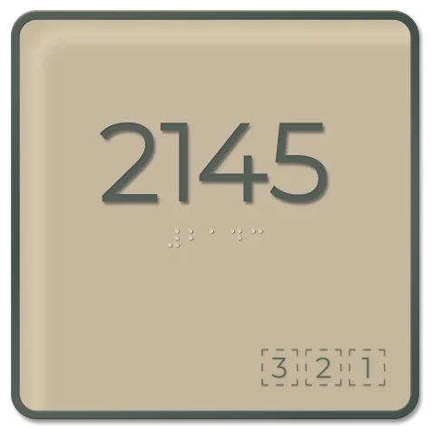 Room Number Sign w/Symbols