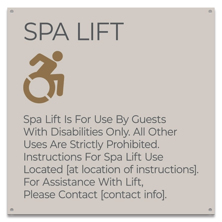 Spa Lift Rules w/Dynamic ISA Symbol - Large