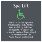 Spa Lift Rules w/ISA Symbol - Large