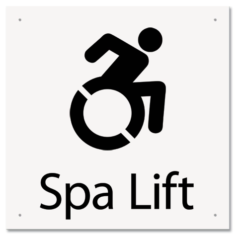 Spa Lift Sign w/Dynamic ISA Symbol - Large