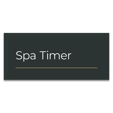 Spa Timer Sign