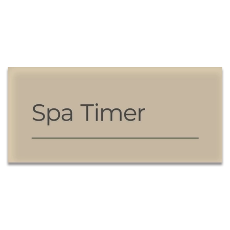 Spa Timer Sign