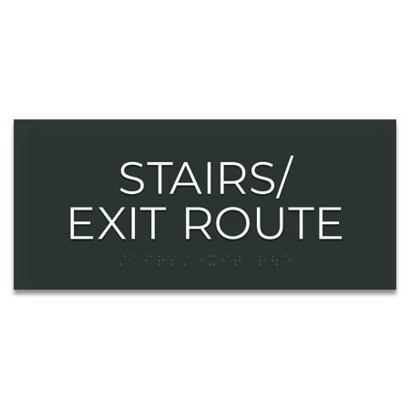 "Stairs/Exit Route" Egress Sign - CA Compliant