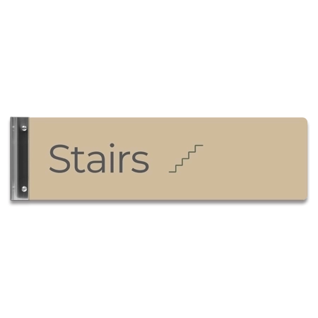 Stairs Flag Overhead Sign