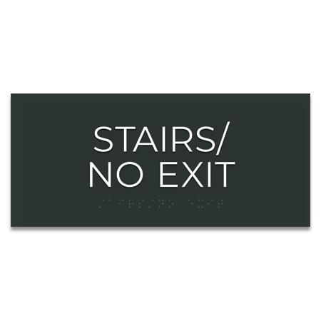 "Stairs/No Exit" Egress Sign - CA Compliant