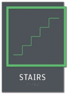 Stairs Sign w/Symbol