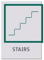 Stairs Sign w/Symbol