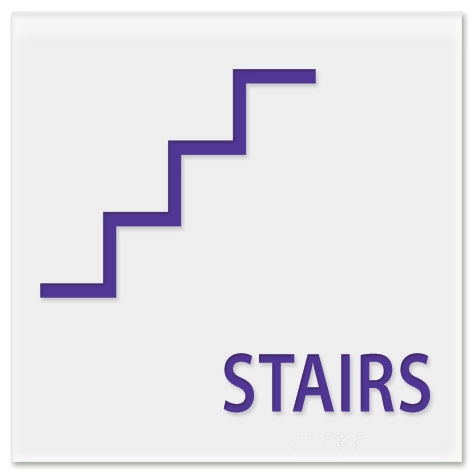 Stairs Sign w/Symbol