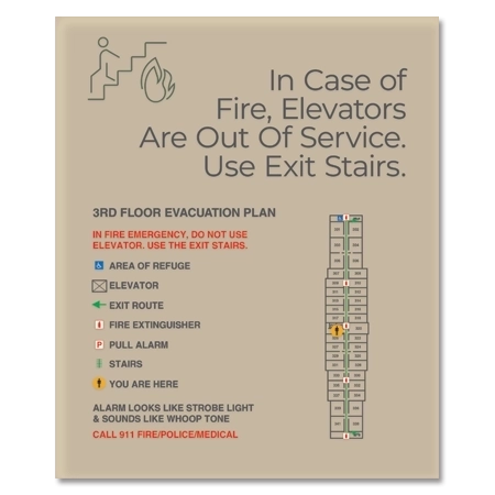 Standard Elevator Evacuation Plans - California Compliant