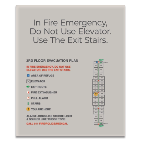 Standard Elevator Evacuation Plans - NYC Compliant