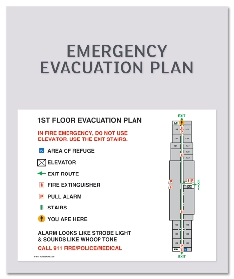 Standard Entrance Evacuation Plans - California Compliant