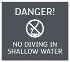 State Pool Sign - No Diving - Maryland Compliant