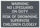 State Pool Sign - No Lifeguard - Georgia Compliant