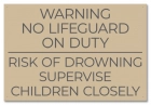 State Pool Sign - No Lifeguard - Georgia Compliant