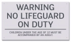 State Pool Sign - No Lifeguard - Iowa Compliant