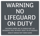 State Pool Sign - No Lifeguard - Massachusetts Compliant
