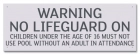 State Pool Sign - No Lifeguard - Nebraska Compliant