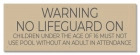 State Pool Sign - No Lifeguard - Nebraska Compliant