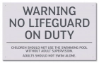 State Pool Sign - No Lifeguard - North Carolina Compliant