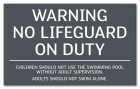 State Pool Sign - No Lifeguard - North Carolina Compliant