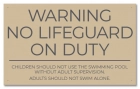 State Pool Sign - No Lifeguard - North Carolina Compliant