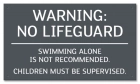 State Pool Sign - No Lifeguard - Ohio Compliant